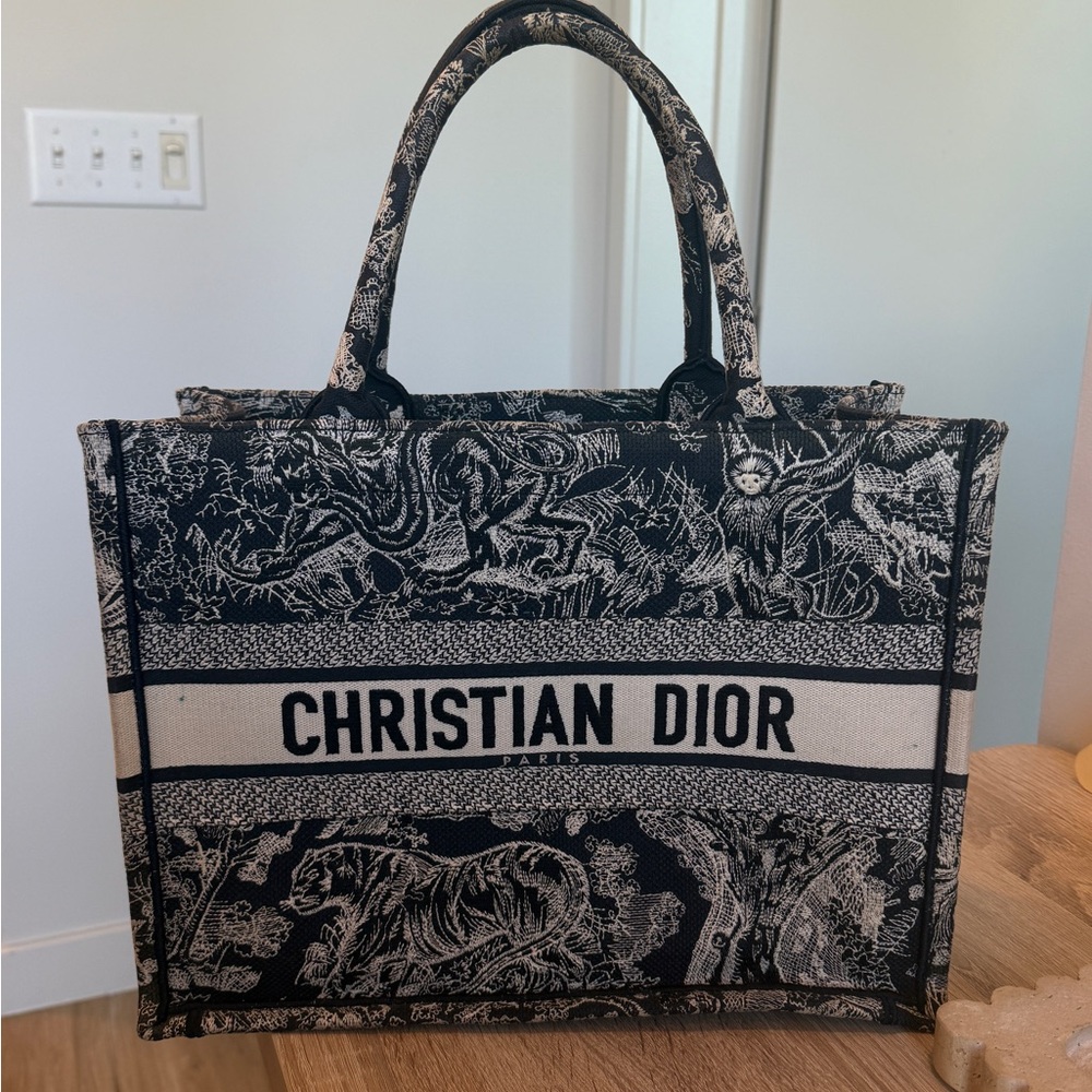 Dior Navy and Cream Tote Bag